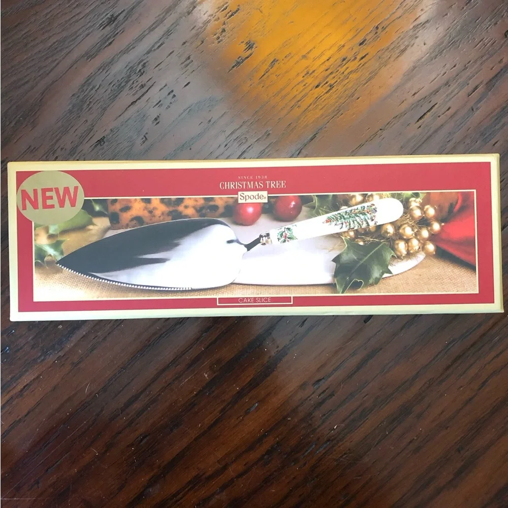 Spode Christmas Tree Cake Knife Server